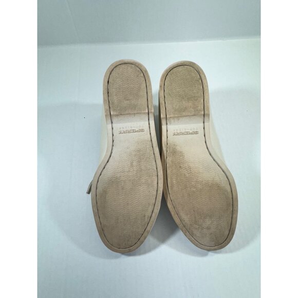 Sperry men's Shoes10M top sider beige leather boat shoes Authentic Original 2-ey - Picture 15 of 16
